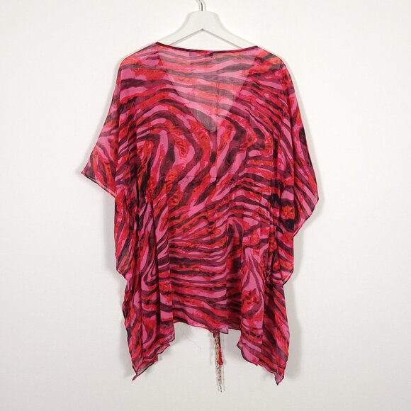 Vintage Banana Republic Silk Sheer Patterned Tunic Top Swim Cover Up - Picture 8 of 8